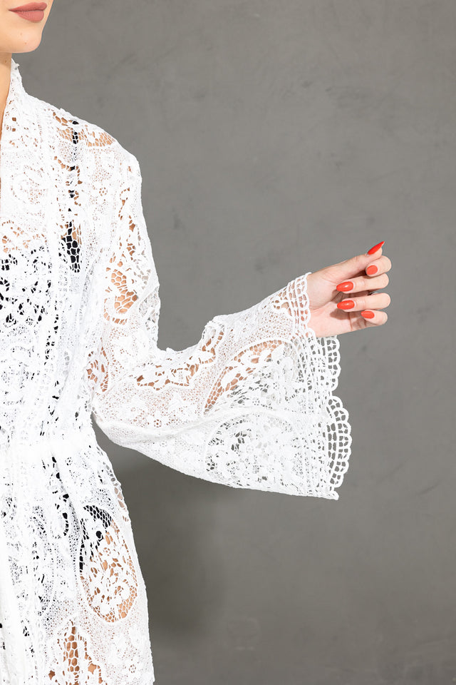 Lace Beach Cover-up Blanche