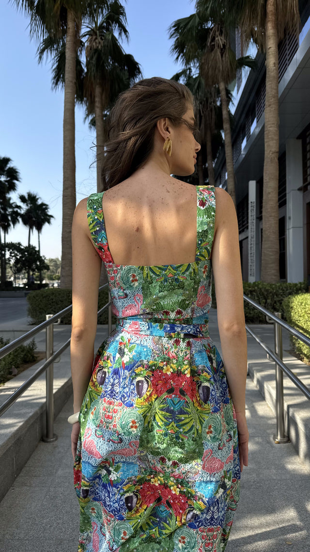 Jardin Tropical Long Dress