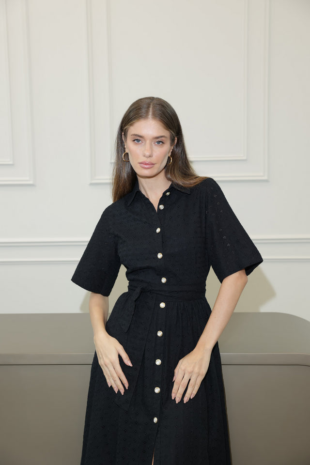 Mélanie Noir Long Dress