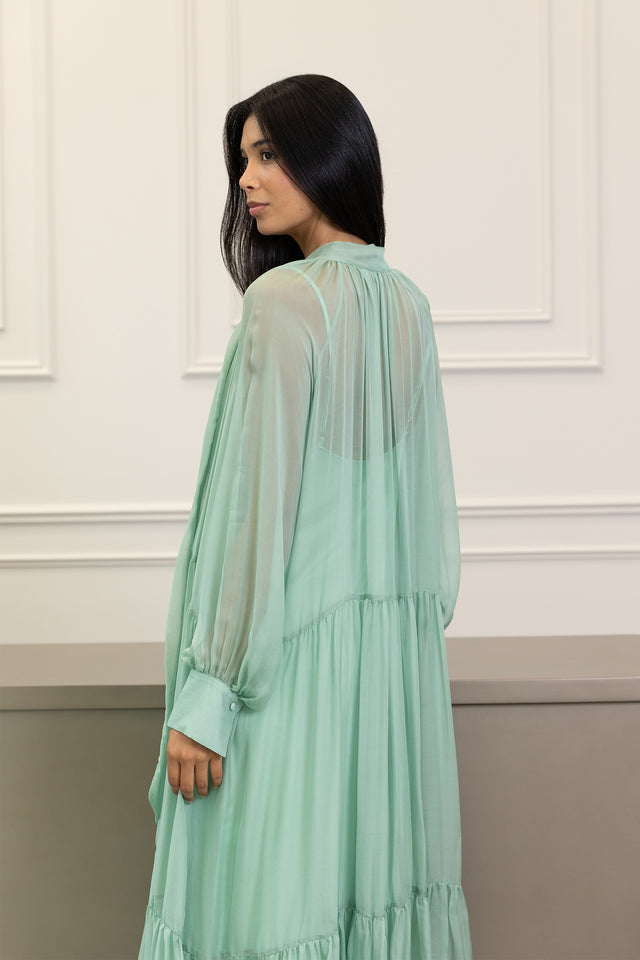 Silk Mirage Menthe Dress