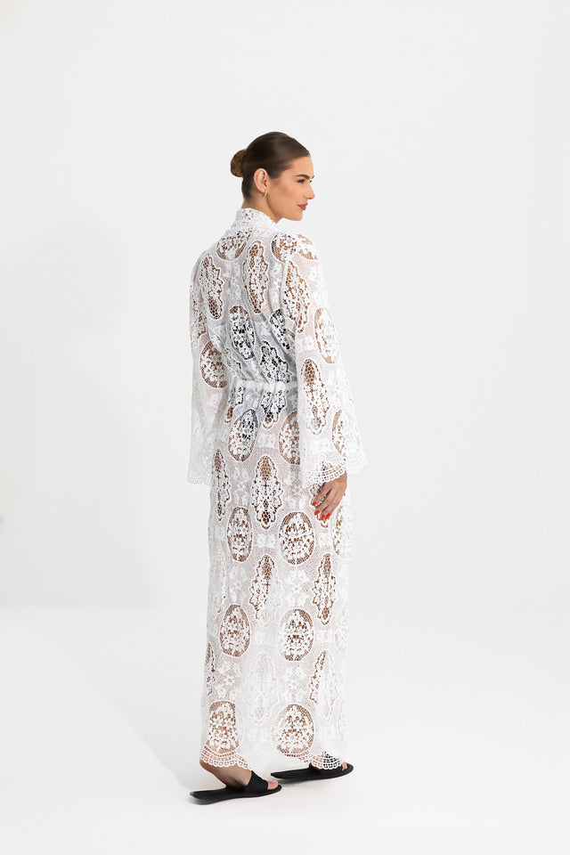 Lace Beach Cover-up Blanche