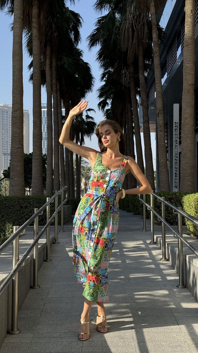 Jardin Tropical Long Dress