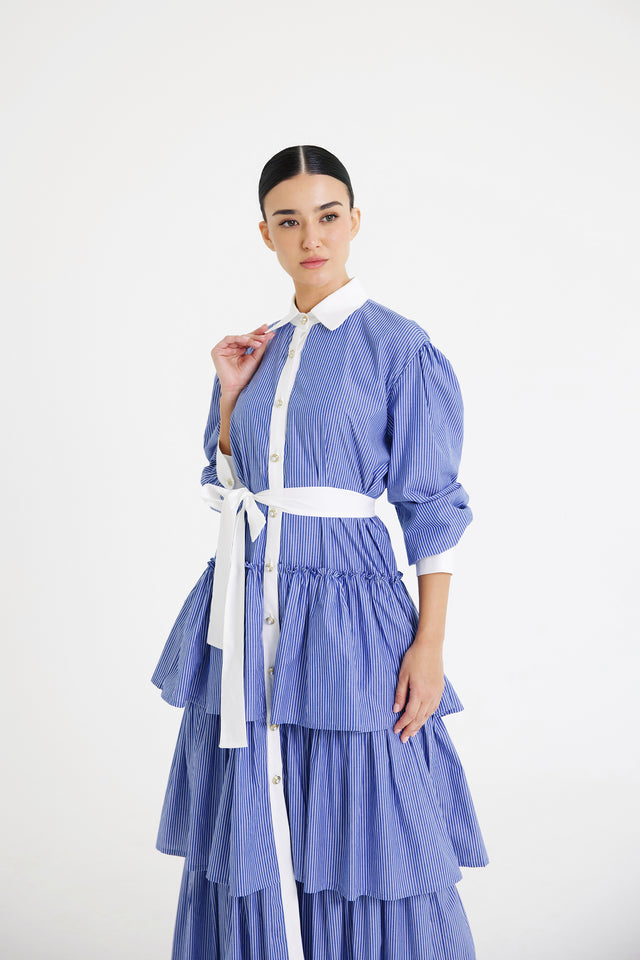 Ciel Cascade Shirt Dress