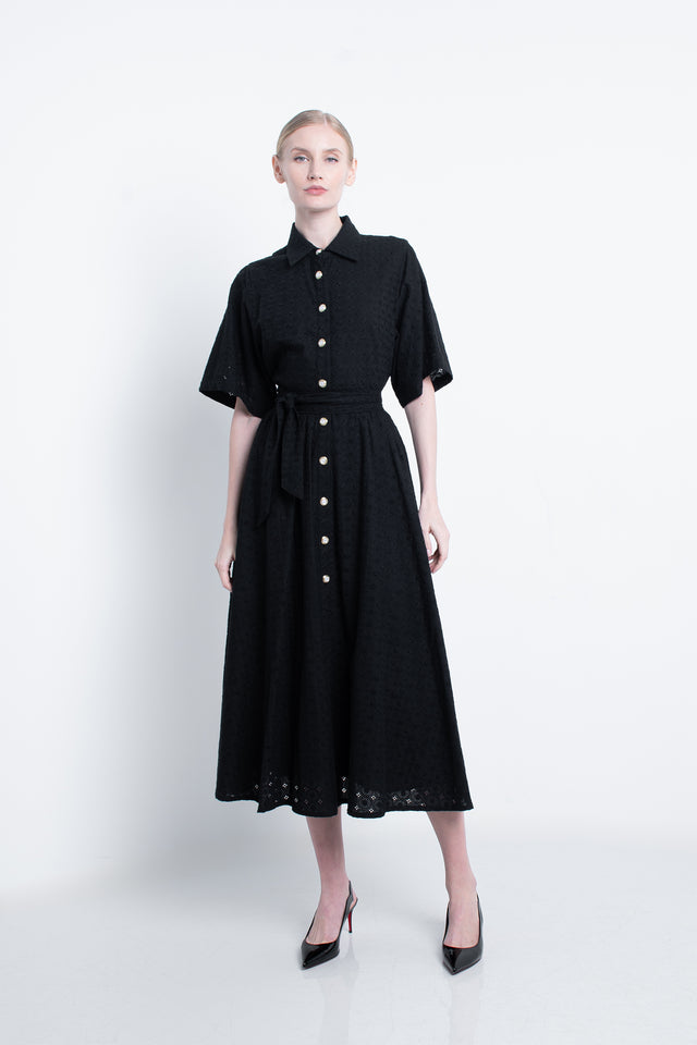 Mélanie Noir Long Dress