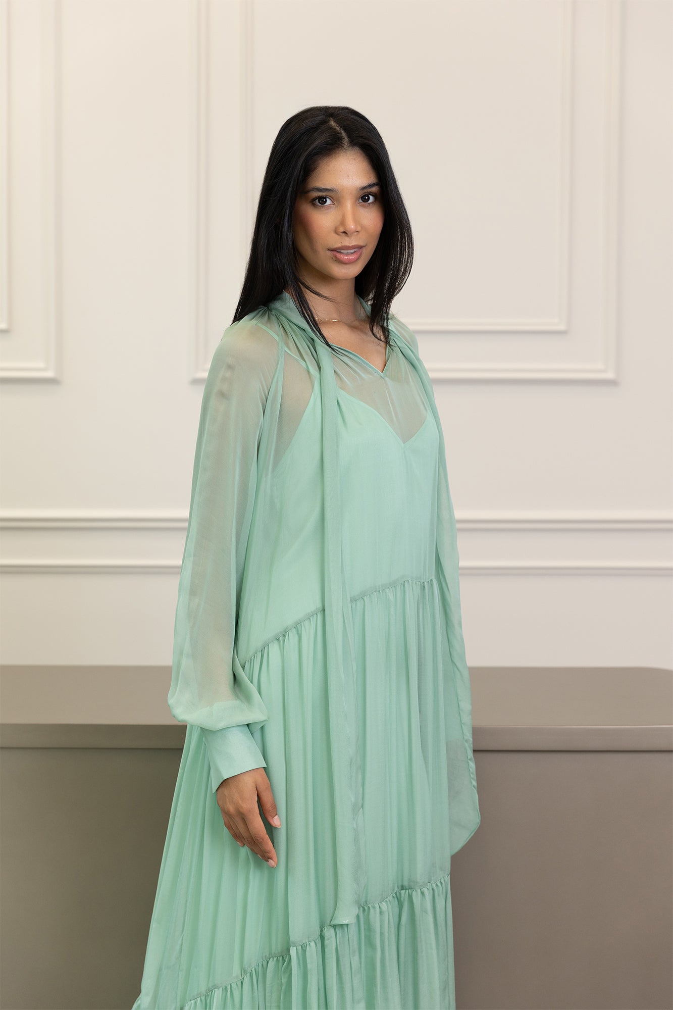Silk Mirage Menthe Dress – Sisters Petite